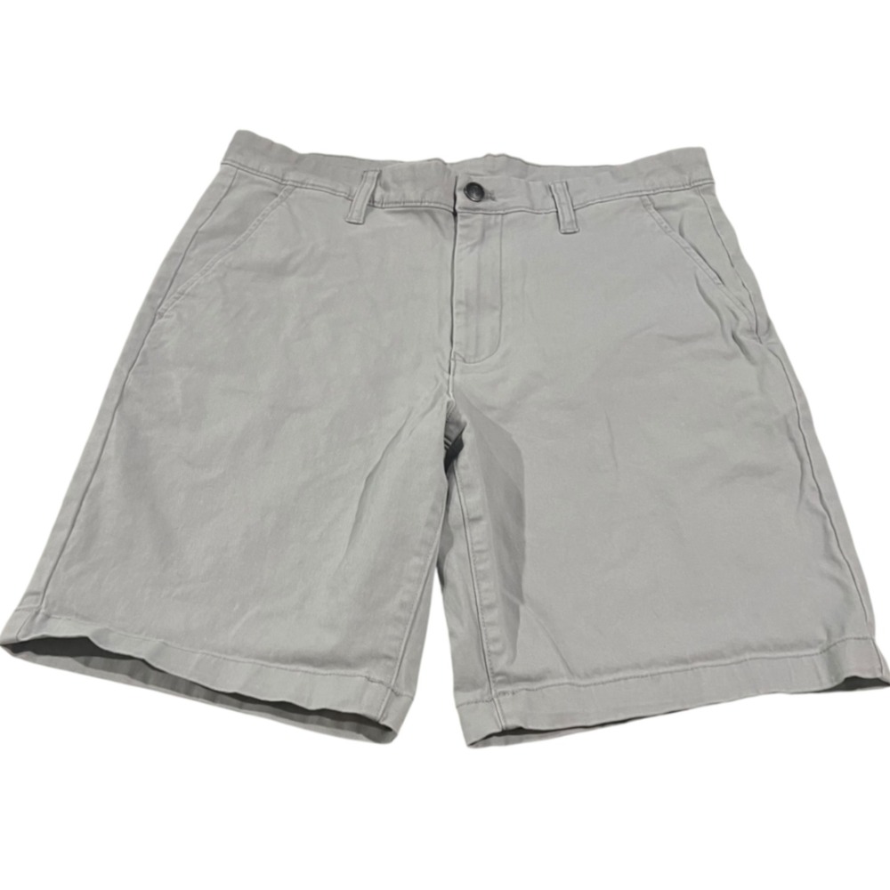 Member's Mark Pale Grey Chino Shorts Men's Size 32 Waist Casual Golf Boating